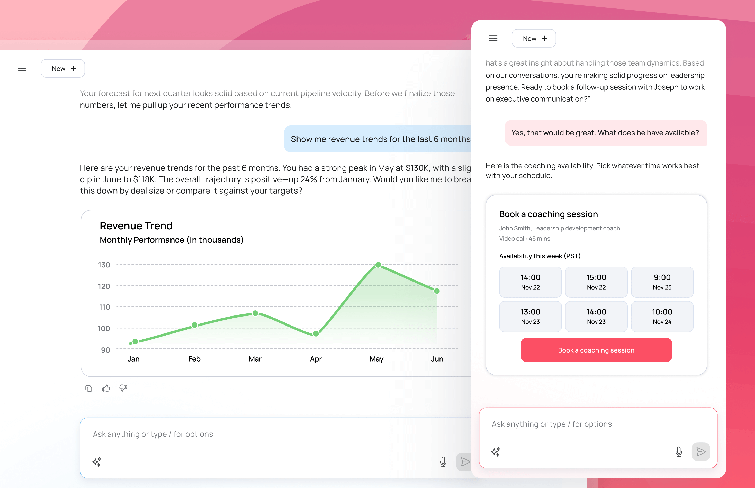 Generative UI widget gallery